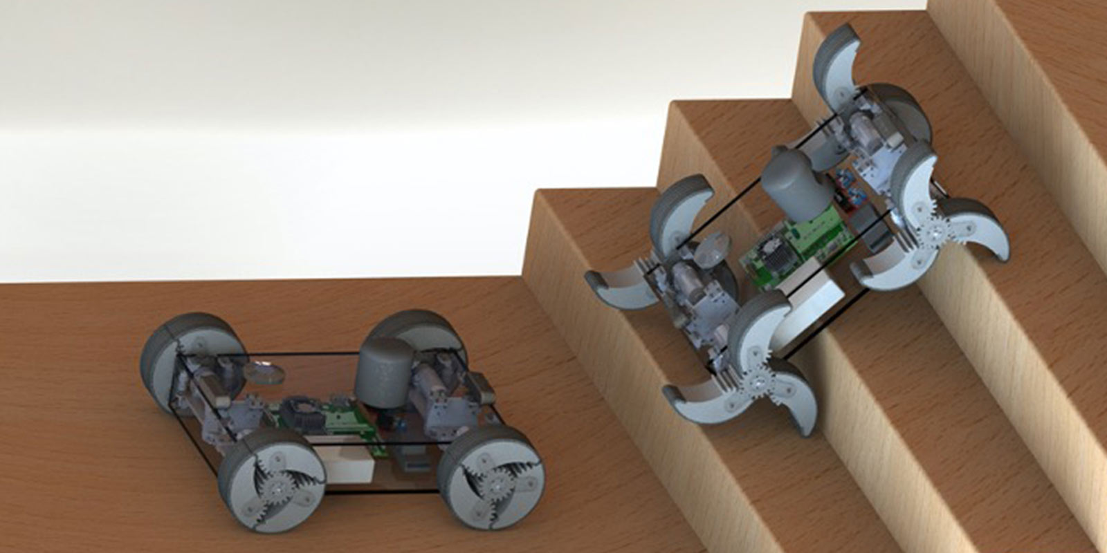 Concept illustration of the adaptable Wheel-and-Leg Transformable Robot currently being developed under a Defense Advanced Research Projects Agency contract.